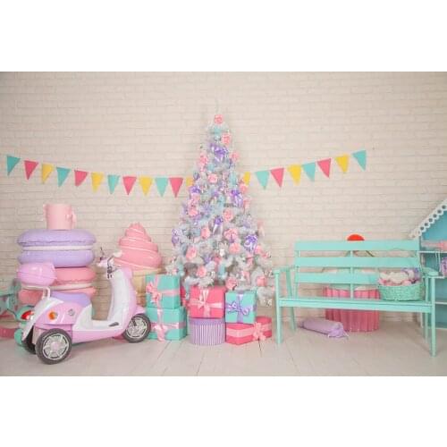 Christmas photographic Backgrounds fabric fotografia kid car baby portrait photo Backdrops for photo studio accessories G-1139