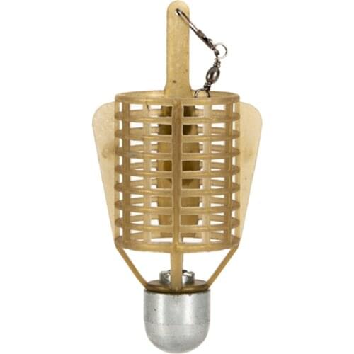 Fishing Bait Cage 20g/30g/40g/50g Connector Sinker Feeder Swimbait Holder Thrower Carp Fishing Feeder Tackle Tool