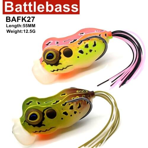 Carp Fishing Lures Soft Frog Fishing Lures Frog Artificial Soft Bait Treble Hooks Top Water Ray Baits Fishing Tackle 5.5CM 12.5G