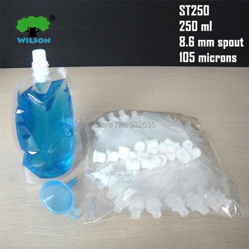 ST-250 (250ML) MOQ 20 PCS Spout Stand Up Bag Spout Pouch Fill Juice,Sauce.Milk,Beverage, Jelly,For Food Storage Free Shipping