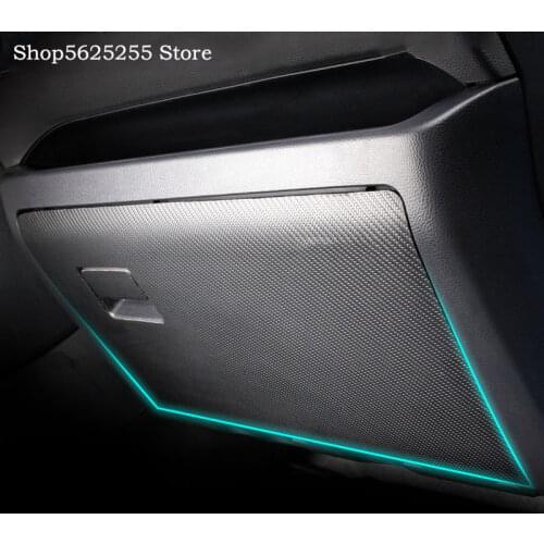 Car Co-pilot Leather Glove Box Anti-kick Pad Protection Decorative Stickers For Toyota RAV4 RAV-4 2019 2020 2021 Accessories