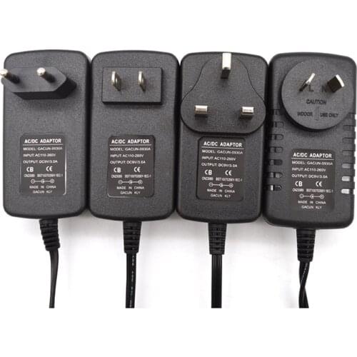 LED Source Adapter Converter 220V To 9V 1A 2A 3A Switching Power Supply 9V Volt AC Adapter Connect For LED Strip US EU UK AU