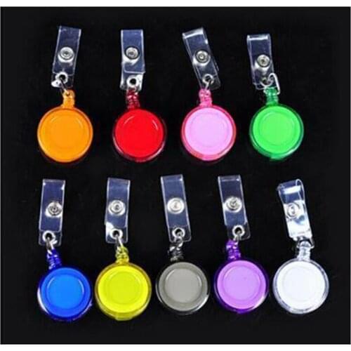 Retractable Ski Pass ID Card Badge Holder Key Chain Ring Reels Keyring With Clip free shipping