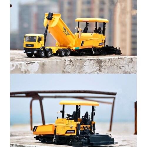 High imitation Dump Trucks and Pavers model,1:32 alloy engineering truck toy vehicles,metal castings,wholesale