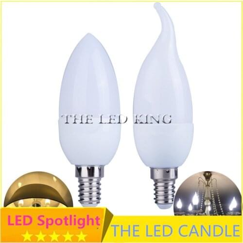 1-10X 5W 7W Led Candle Bulb E14 220V Save Energy spotlight Warm/cool white chandlier crystal Lamp Ampoule Bombillas Home Light
