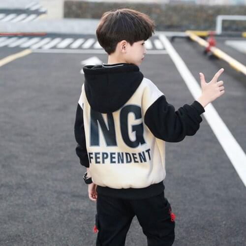 2 Colors Fashion Baby Boys Girls Sweatshirts Cotton Brief Kids Hoodies Letters Print Children Clothes Long Sleeve Sweatshirts