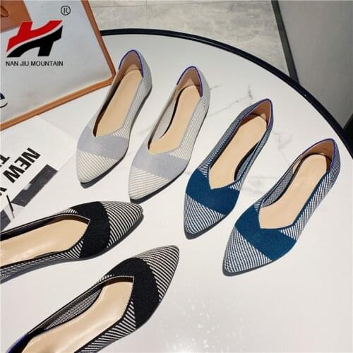 2021 Flat Shoes Women Spring And Autumn Single Shoes Mesh 12 Colors Pointed Casual Shoes Comfortable Sole