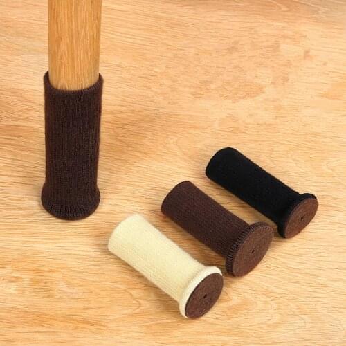 3 Colors Knitting Table Chair Legs Covers Non-slip Wear Resistant Furniture Foot Protective Pad Stool Feet Socks Cover 16pcs/lot