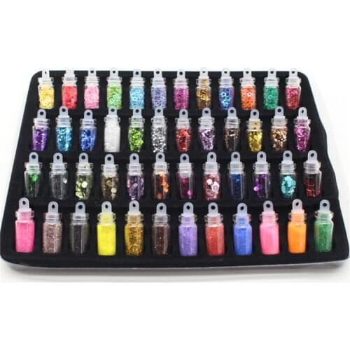 48Pcs Sequins/Glitter Filler Fluffy Slime Box Toys For Children Charms Lizun Slime DIY kit Decoration Toys Accessories