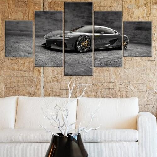 5 Pieces Koenigsegg Gemera Sports Car Poster Print Painting Sports Car Home Decor Wall Art Prints For Living Room Decoration