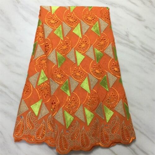 5yards African Swiss Lace Fabric Dubai Fabric Swiss Voile Lace In Switzerland Nigerian 100%Cotton Embroidery Dry Lace