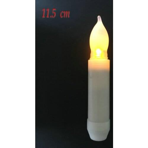50pcs/lot 4.5" battery operated mini wax Dipped Led Taper stick candle light Flicker Flameless lamp wedding party 11.5CM-Amber