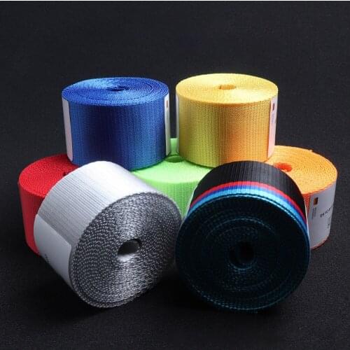 Auto 3.5 Meters Strengthen Seat Belt Webbing Fabric Racing Car Modified Seat Safety Belts Harness Straps Standard Certified