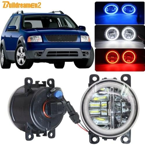 Buildreamen2 Car Fog Light Kit 4000LM H11 LED Bulb Angel Eye DRL Daytime Running Light 12V For Ford Freestyle SEL 2005 2006 2007