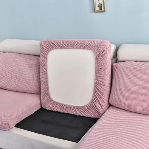 Sofa Seat Cushion Cover Chair Cover Stretch Polar Fleece Sofa Protector Washable Removable Slipcover 1/2/3/4 Seat Jacquard 1pc