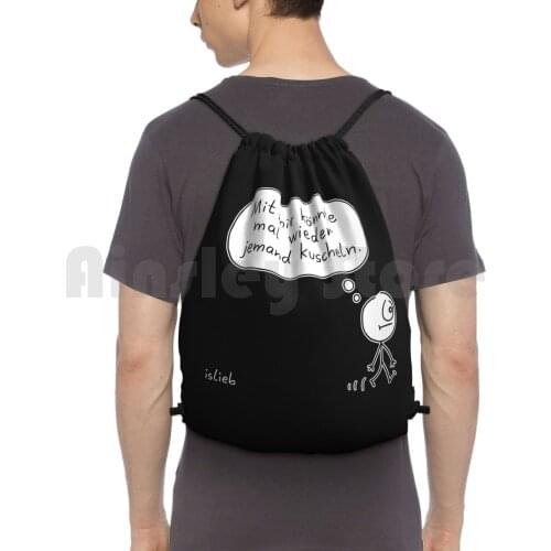 Cuddle Needs Backpack Drawstring Bags Gym Bag Waterproof Islieb Cuddling Comic Funny