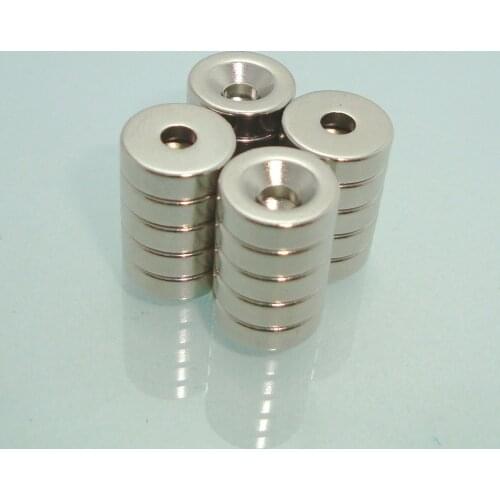 Disc Countersunk Permanent Magnet Fastener 10mmX3mm Magnets With Holes Countersunk Hole 3mm (50pcs) Science Craft Magnetic Part