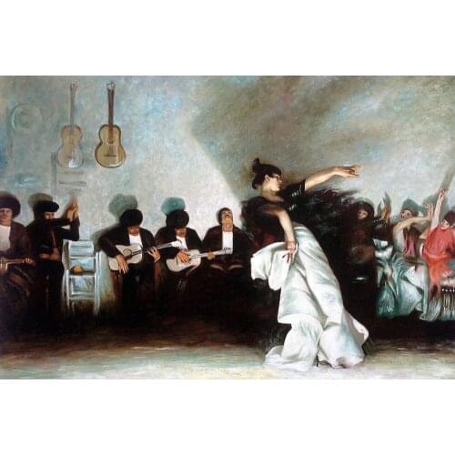 El Jaleo by John Singer Sargent Spanish Dancer Paintings Pub Beer Bar Hotel Wall Decoration Art Gifts Canvas Oil Painting