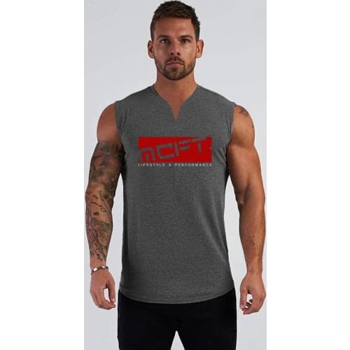 Sleeveless T-shirt Mens Loose Cotton Sports Fitness Vest Basketball Cut Sleeve Personality Summer Wide Shoulder Vest