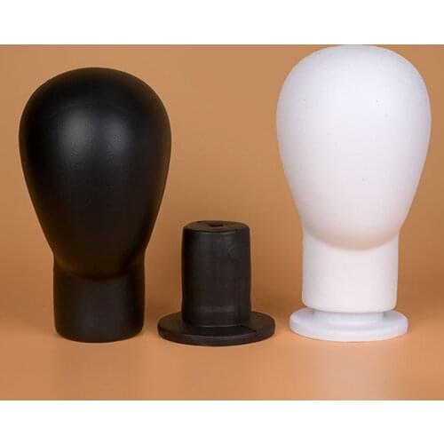 New Hot PU Block Head Foam Mannequin Head Wigs Hats Hairs Glasses Display Model Stand Black for Wigs Showcase Items Dummy Head