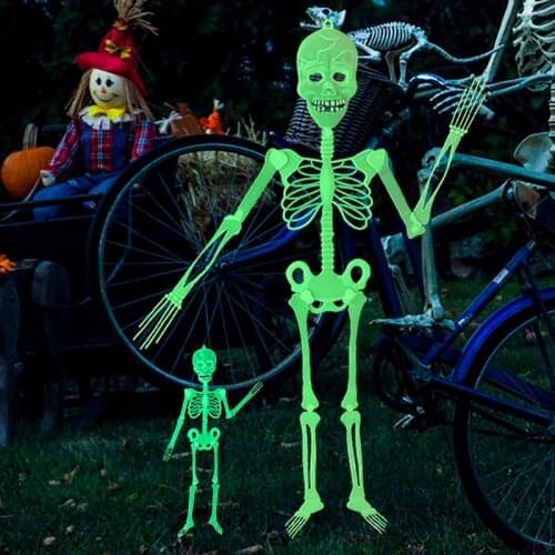 Halloween Horror Luminous Removable Skull Skeleton EVE Scary Night Props Halloween Decoration Bar KTV Festival Party Supplies