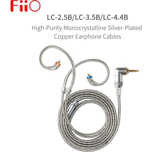 FIIO LC-2.5B LC-3.5B LC-4.4B MMCX Earphone Replacement cable 4 Strands of High-Purity Silver-Planted OCC Cable 1.2m