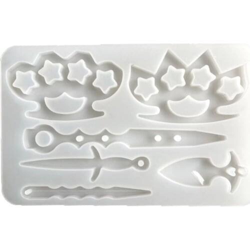 Cats Paw Sword Keychain Epoxy Resin Mold Necklace Pendant Silicone Mould DIY Crafts Ornaments Jewelry Earring Mold