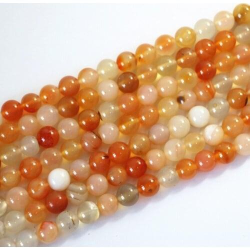 Popular gouache carnelian natural agat stone onyx 6mm 8mm 10mm 12mm stone round loose Beads making party Jewelry A41
