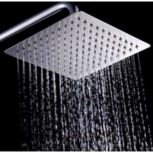 8/6 In Rainfall Shower Head Stainless Steel Shower Head Water Saving Bathroom Rain Spa Square Handheld Ultra-thin Shower Head