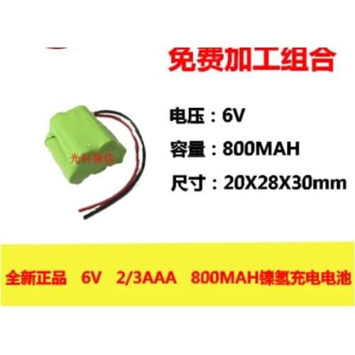 1PCS 6V 2/3AAA 800MAh nickel hydrogen battery NI-MH circuit board medical equipment toys