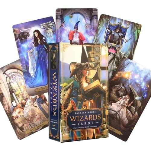 Wizards Oracle Cards Deck With PDF Guidebook Starseed Golden Art Nauveau Tarot Table Game Smith Sexual Magic Angel Answers