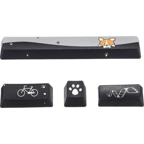 PBT Keycaps Mechanical Keyboard Keycap Set(6.25U Space + ESC + Input + Numeric Keyboard Input)-black