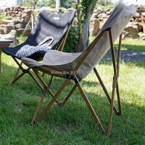 Portable Outdoor Folding Chair Leisure Recliner Camping Beach Chair Lightweight Director Chair
