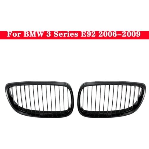 For BMW 3 Series E92 2006-2009 Car Modified ABS Middle Grille Trim Racing Grills Bright Black Center Grill