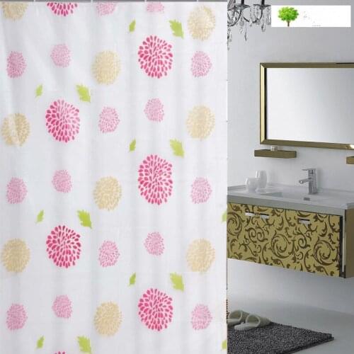 High quality Hot spot spotted sun flower shower curtain waterproof and easy to clean 9 silk PEVA shower curtain health curtain