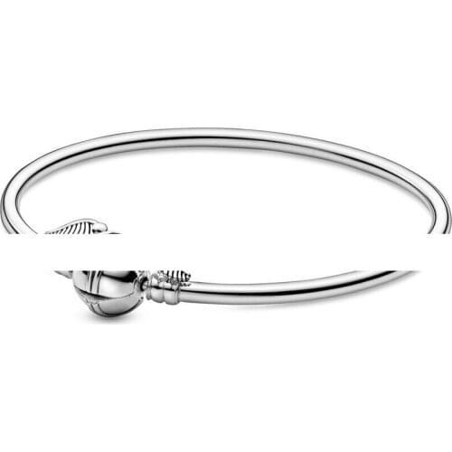Authentic 925 Sterling Silver Moments Har Pott Golden Snit Fashion Bangle Fit Pandora Women Bead Charm Bracelet Gift DIY Jewelry