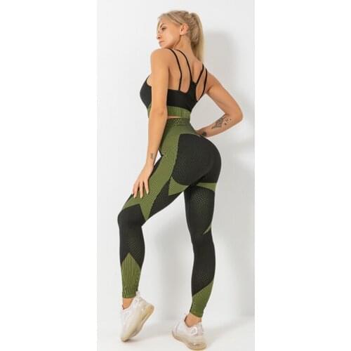 Women Yoga 2 Pieces Set Clothes High Waisted Workout Wear Wholesale Fitness