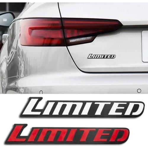 1PCS 3D Aluminum Car Stickers Emblem Limited Badge Chrome Decal For BMW Audi Honda Toyota Chevrolet Hyundai Nissan Accessories