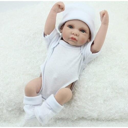 10 inch Mini Reborn Dolls Lifelike Full Silicone 25cm Reborn Dolls cute Bath Playmate Realistic lol Bebe Toys Hot sale Kaydora