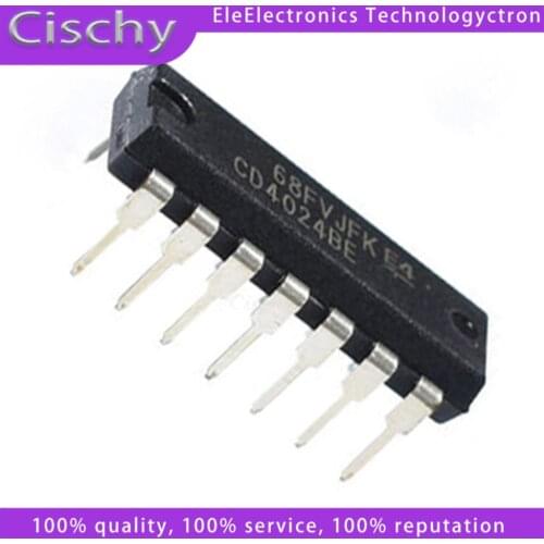 10PCS CD4024BE DIP14 CD4024 DIP 4024BE DIP-14 new original IC