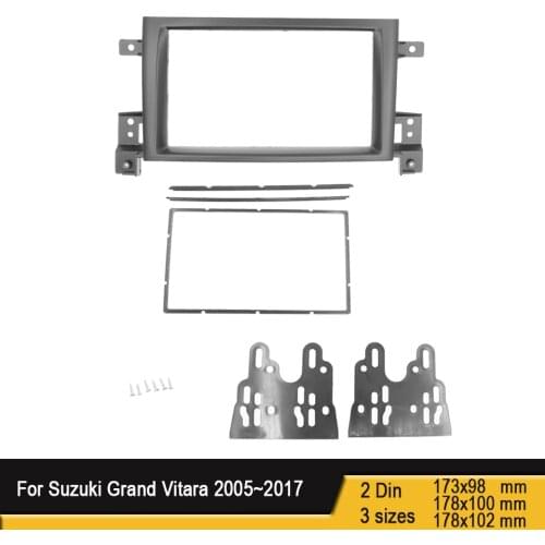 2 Din Frame for Suzuki Grand Vitara 2005~2017 Douuble Din Radio Fascia DVD Panel Dash Kit Installation Frame Trim Bezel