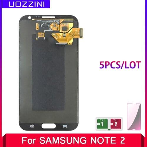 5 Pcs/Lot Super AMOLED For Samsung Galaxy Note 2 N7100 N7105 LCD Display 100% Tested Working Touch Screen Assembly