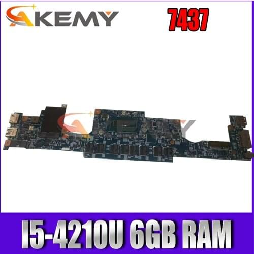 Akemy 12310-1 PKNM5 For DELL INSPIRON 7437 Motherboard I5-4210U 6GB ram CN-0W5PG0 W5PG0 Mainboard 100% tested
