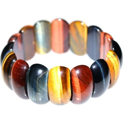 Wholesale Colorful Tiger Eye Stone Natural Stone Bracelet Crystal Hand Row For Women Men Gift Wrist Energy Fashion Jewelry