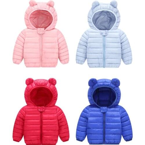 2020 Baby Boys Down Jackets Outerwear For Kids Coats Autumn Boys Girls Warm Hooded Down Jacket Coat Winter Toddler Girl Jackets