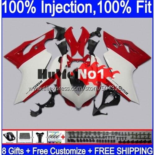 Injection For DUCATI Panigale 899 1199 S 1199R 120MC.8 899S 12 13 14 15 16 1199S 2012 2013 2014 2015 2016 Fairing white red hot