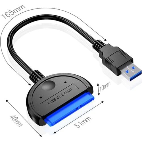 1pc USB To SATA Adapter Cable Support 2.5 Inch External SSD HDD Solid State Hard Drive Disk Cable
