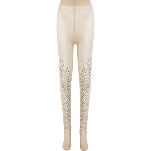 Women High Waist Tights Leggings Sexy Sheer Mesh Pantyhose Sparkly Mermaid Fish Scale Tight Stocking Femme Hosiery Pants Costume