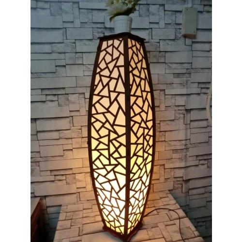 Lambader Modern Elips Köşe Zemin Aydınlatma Kendi İmalatımız 100x20 cm