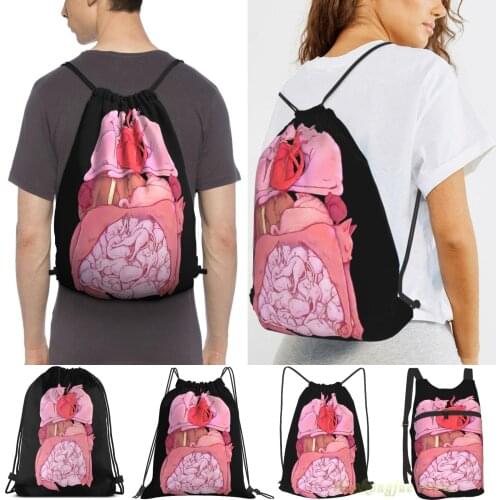 Unisex Drawstring Bags Sleeping Entrails Women Drawstring Backpacks Men Outdoor Travel Backpacks Training Fitness Bag